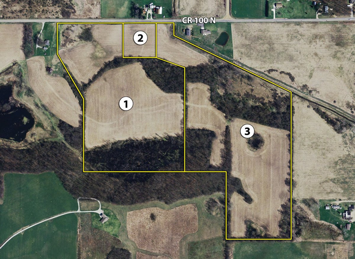 Tract map - Land Auction-59 Acres in 3 Tracts