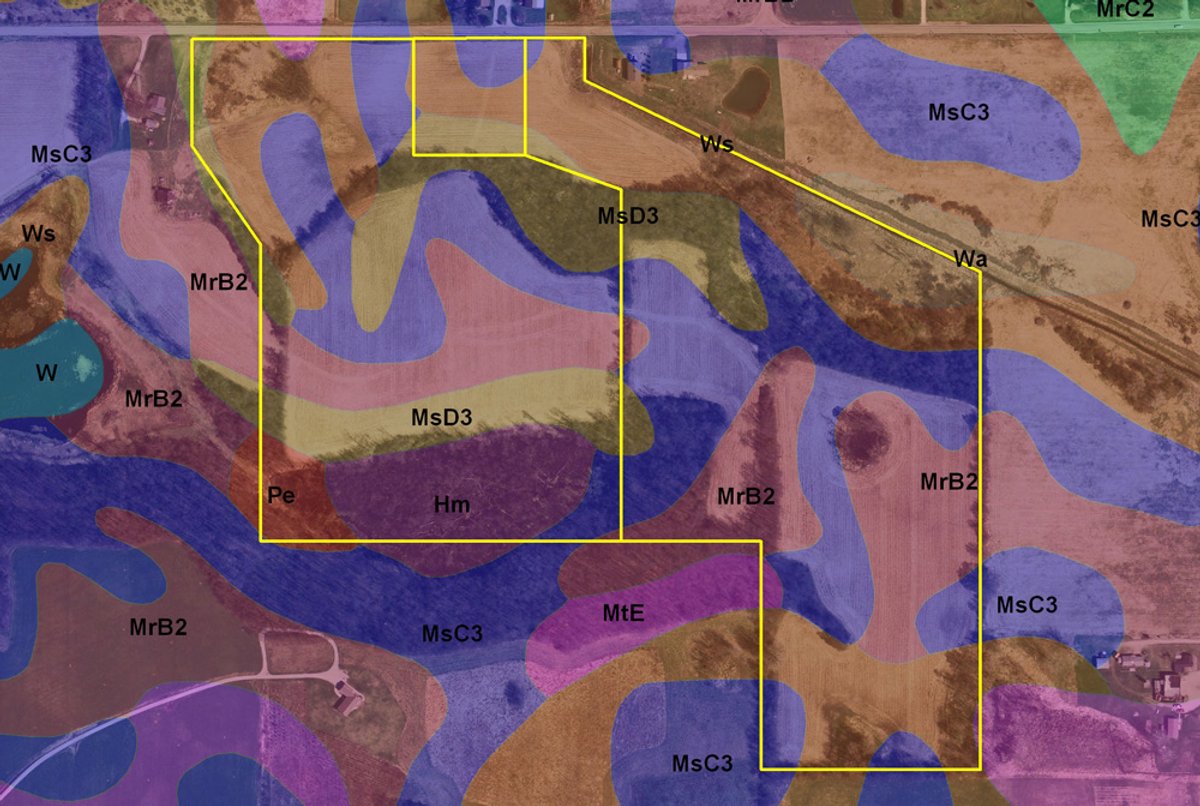Soil map - Land Auction-59 Acres in 3 Tracts