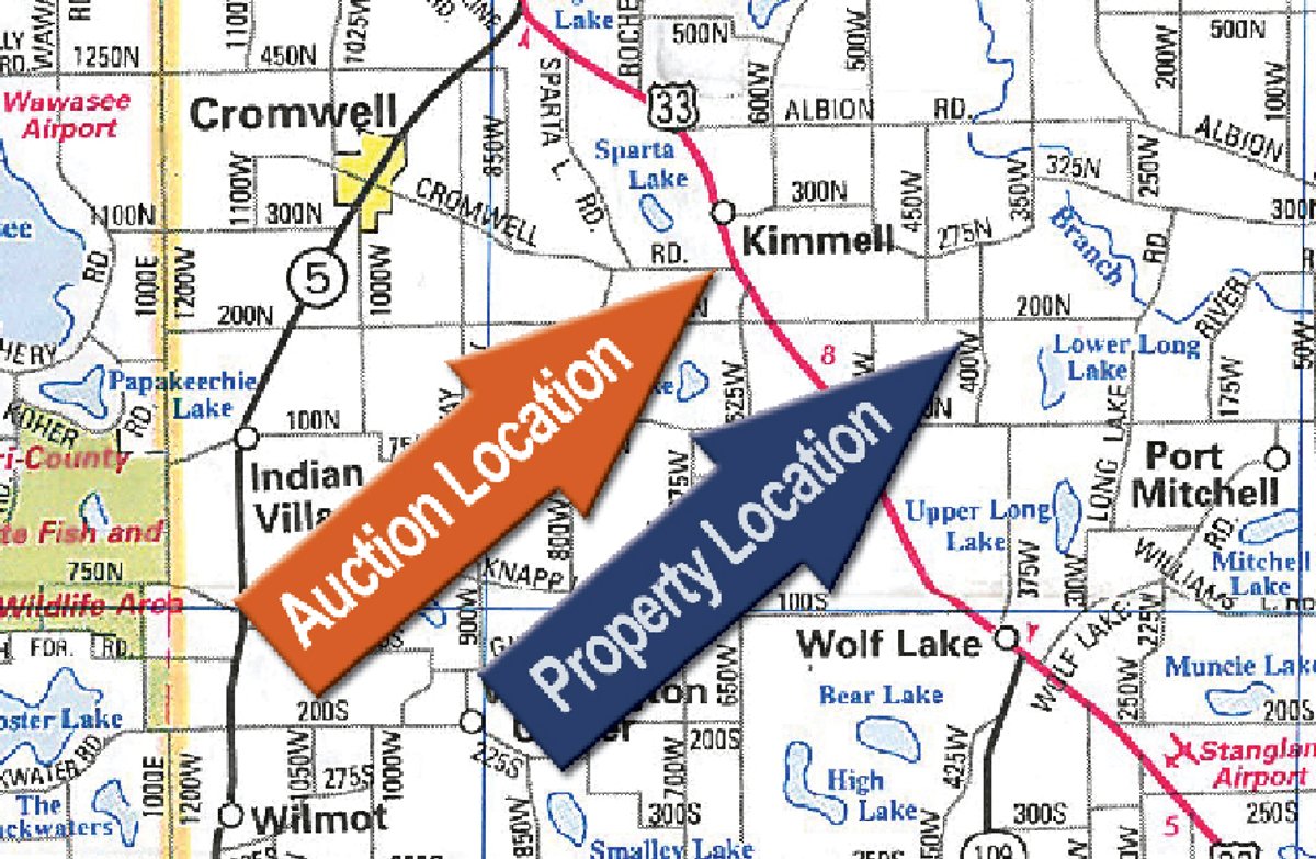 Area map - 140+/- Acres Offered in 4 Tracts
