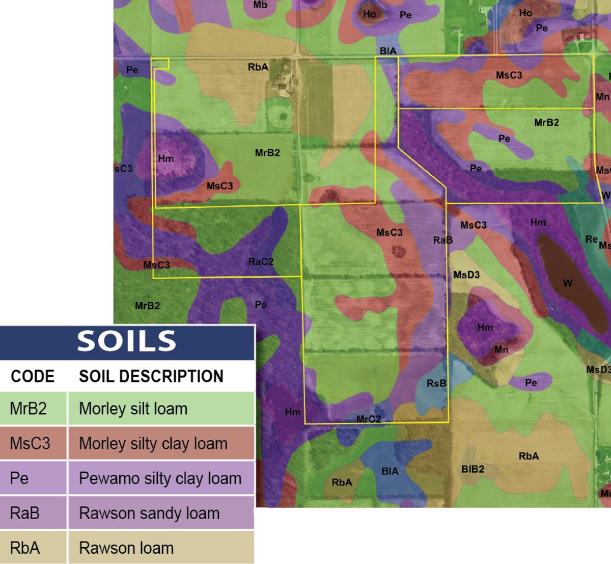 Soil map - 140+/- Acres Offered in 4 Tracts