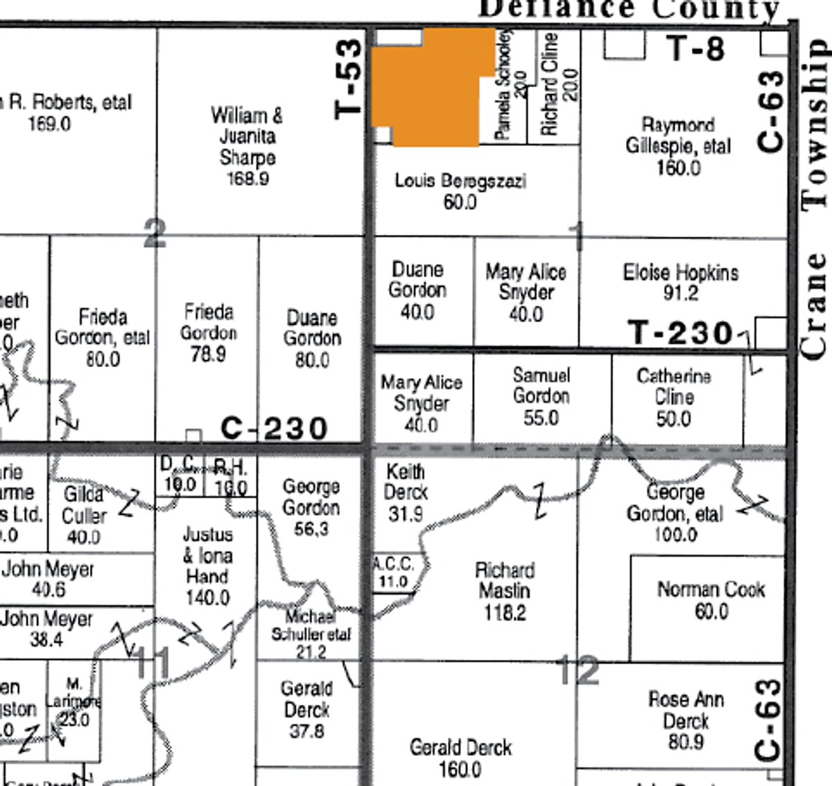 Plat map - 65+/- Acres Offered in 2 Tracts