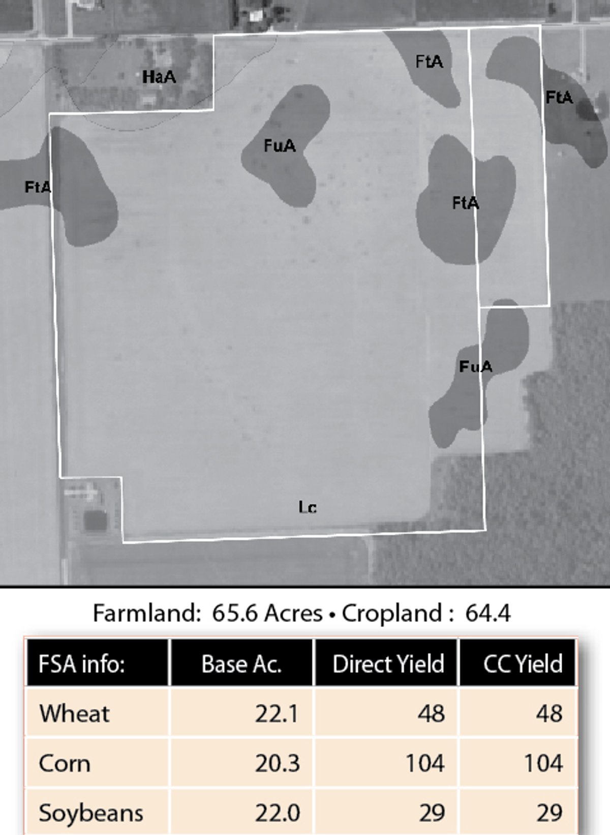 Soil map - 65+/- Acres Offered in 2 Tracts