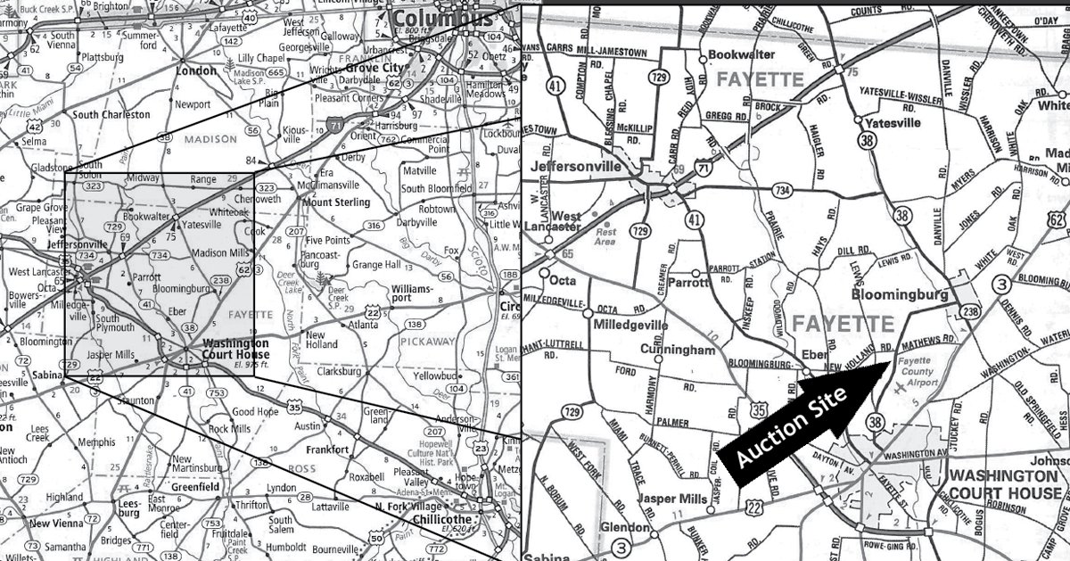 Area map - Haymaker Farm Equipment Auction