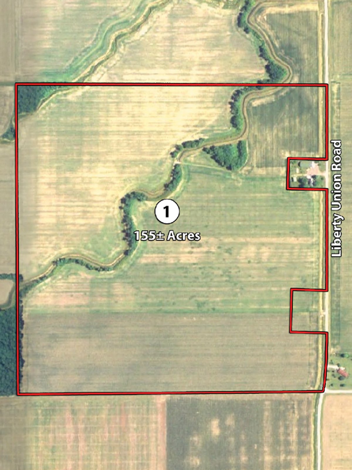 Tract map - 647 Acres Offered in 9 Tracts - Prime Farmland