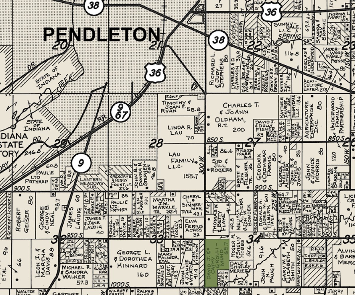 Plat map - 195 Acres Offered in 4 Tracts