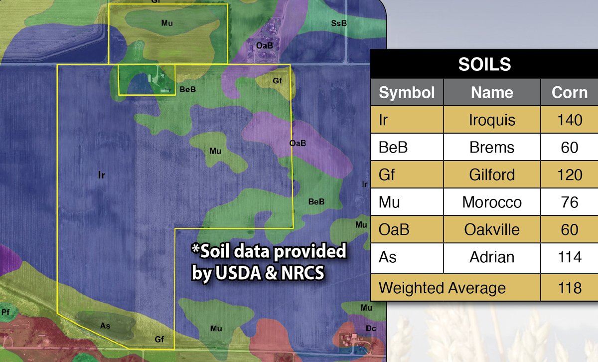 Soil map - 159.5 Acres Offered in 3 Tracts