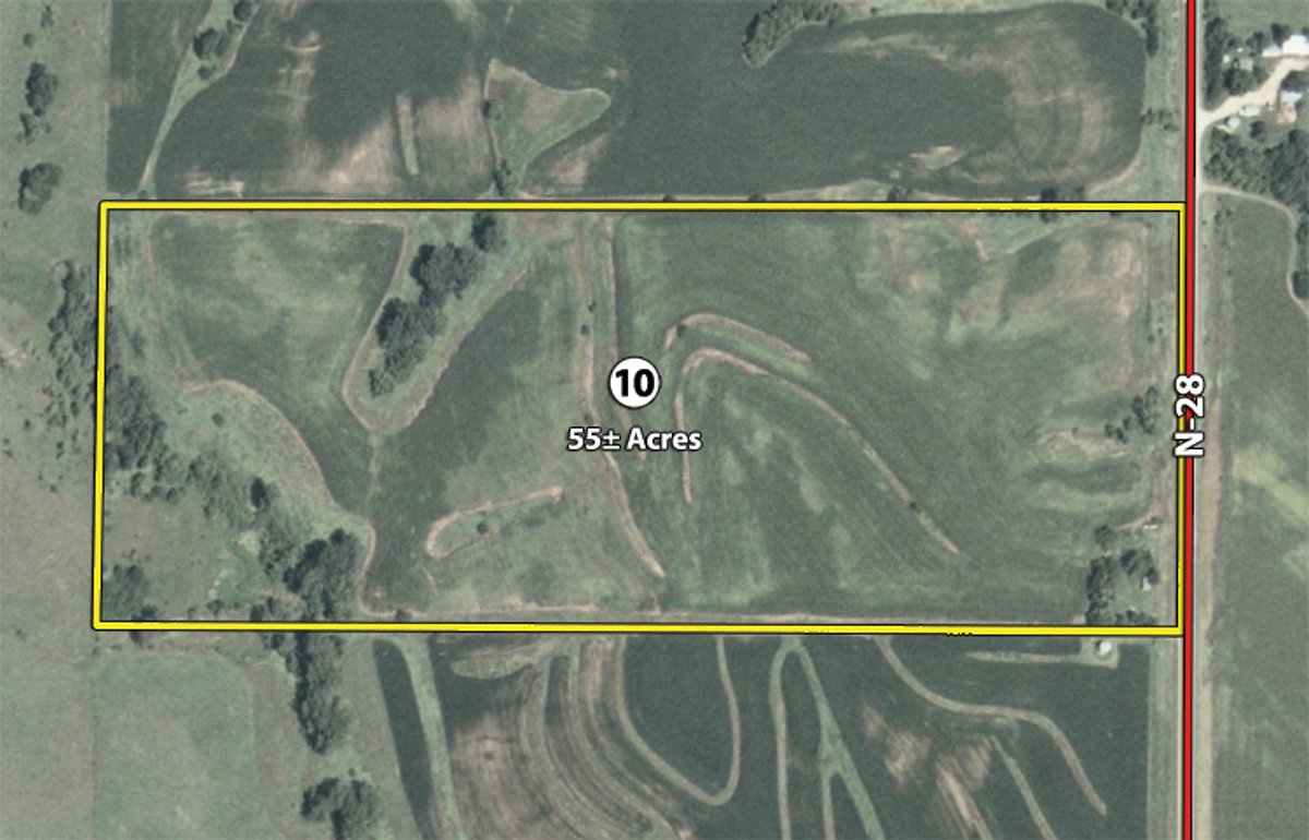 Tract map - Southwest Iowa Land Auction - Productive Tillable Land