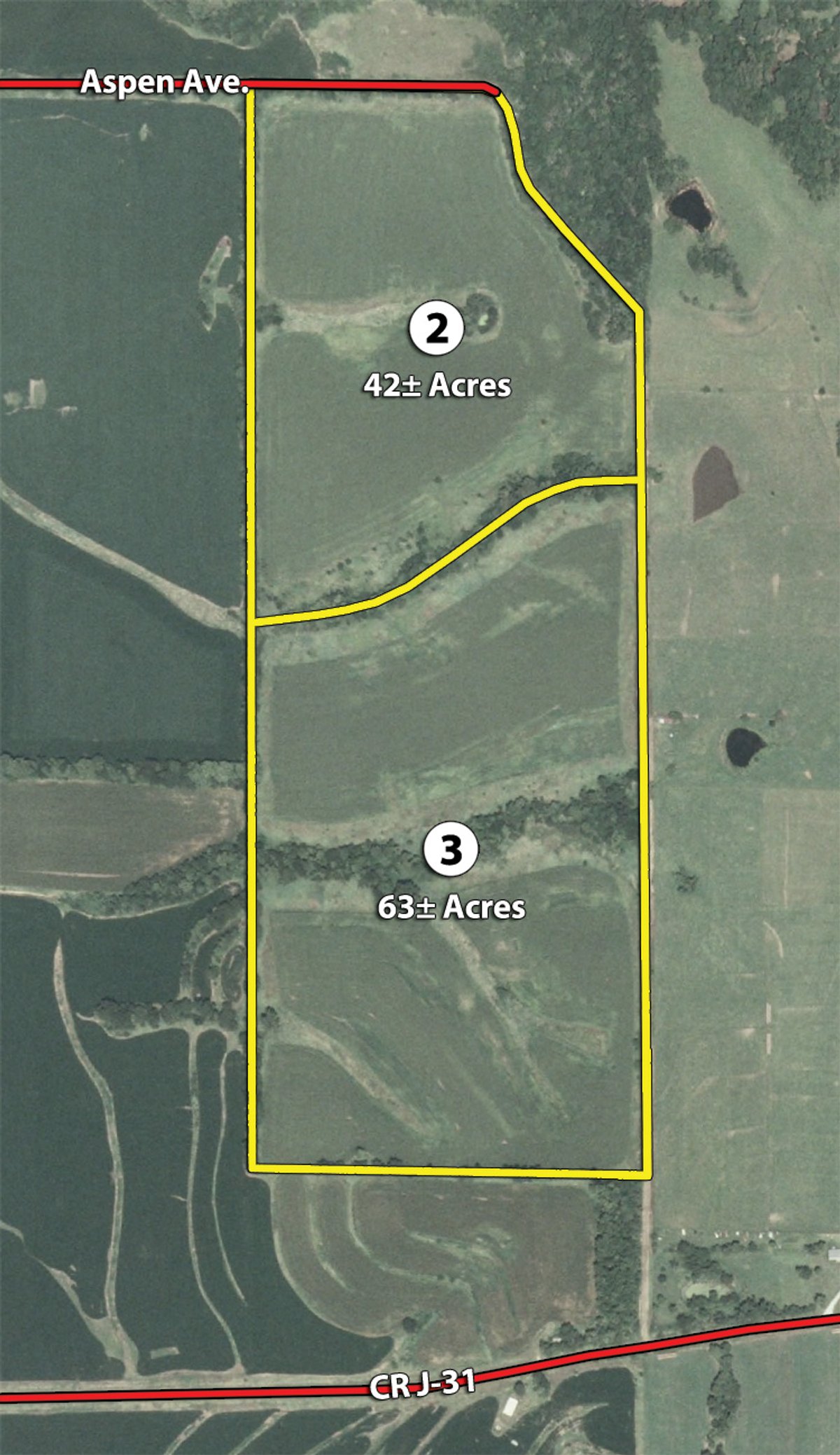 Tract map - Southwest Iowa Land Auction - Productive Tillable Land