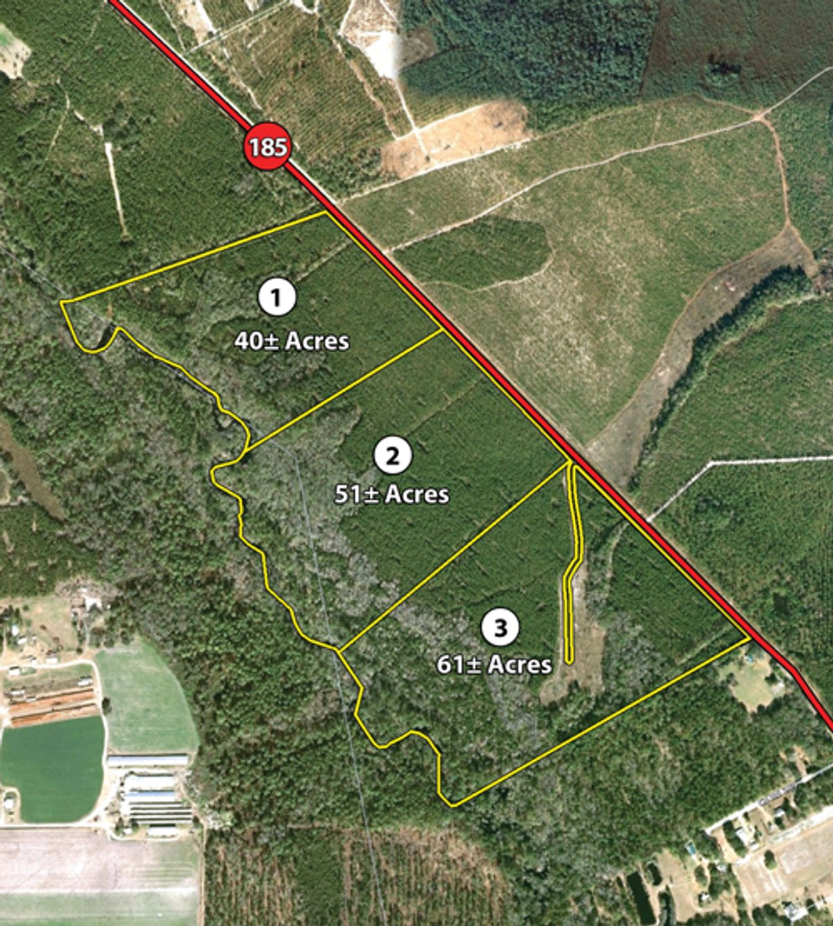 Tract map - Georgia Land Auction - 1,594+/- Acres in 31 Tracts