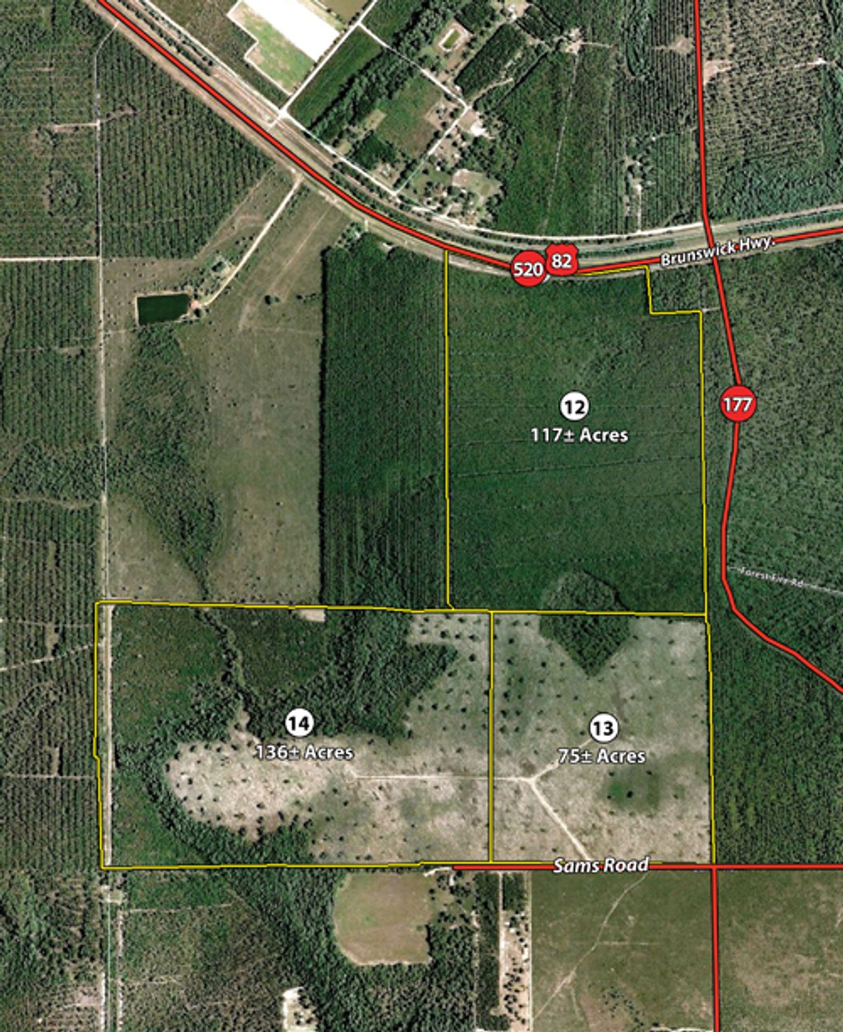 Tract map - Georgia Land Auction - 1,594+/- Acres in 31 Tracts