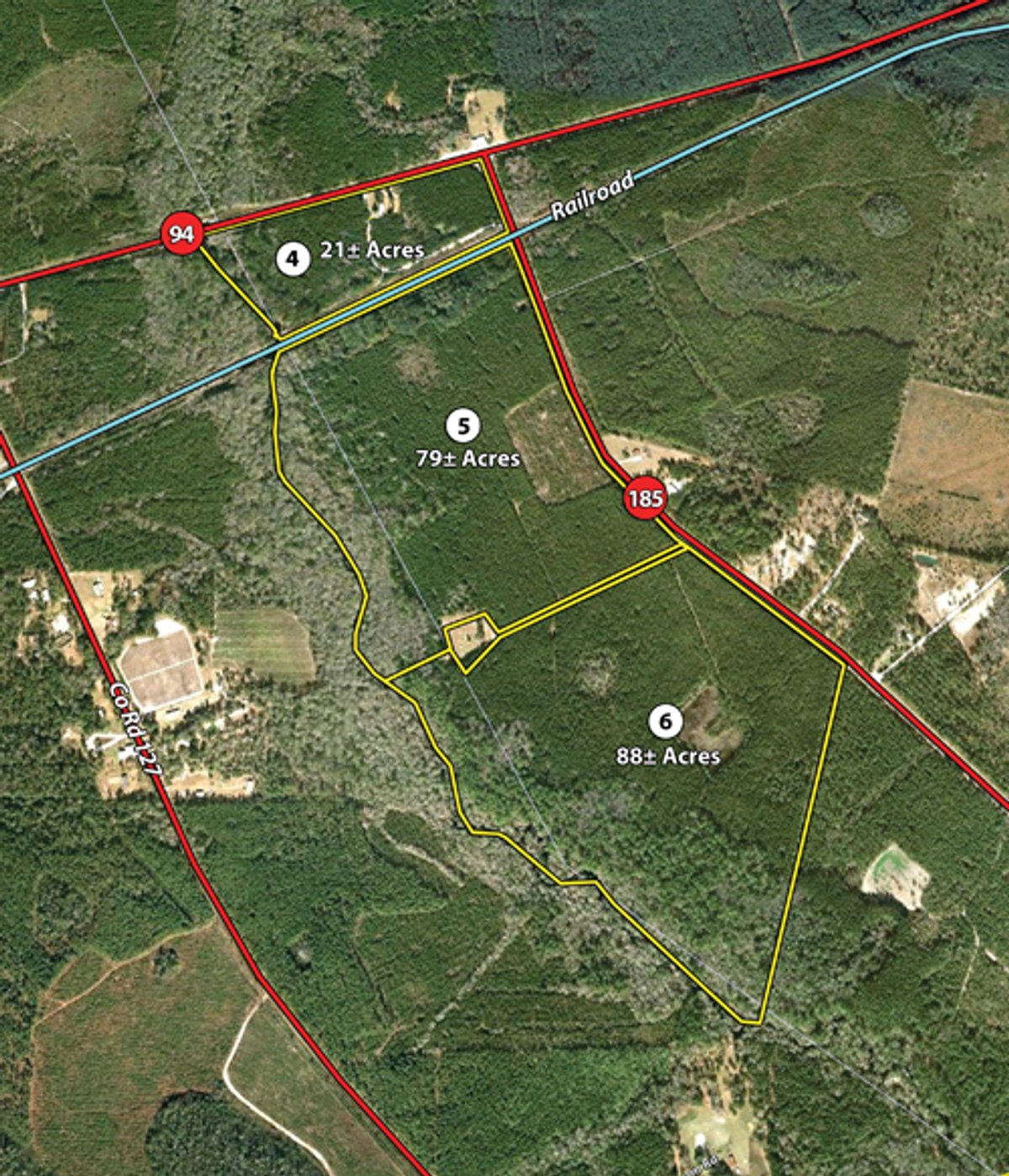 Tract map - Georgia Land Auction - 1,594+/- Acres in 31 Tracts