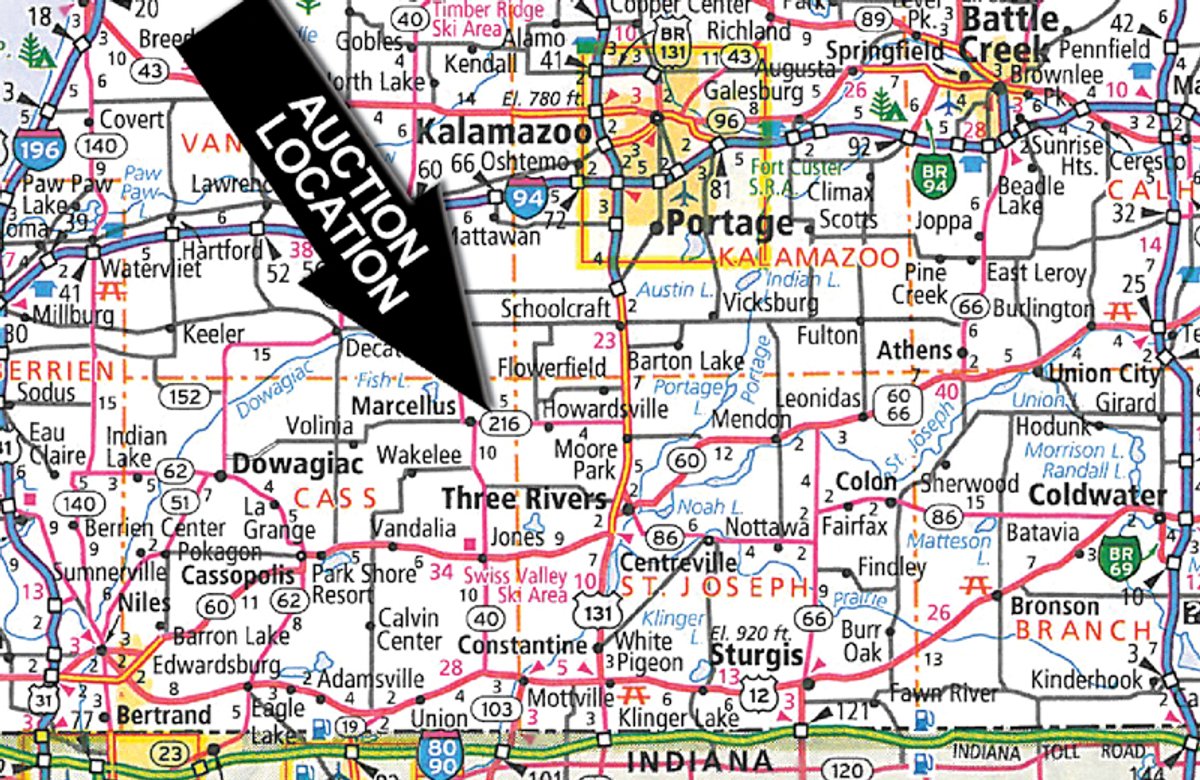 Area map - Farm Equipment Auction
