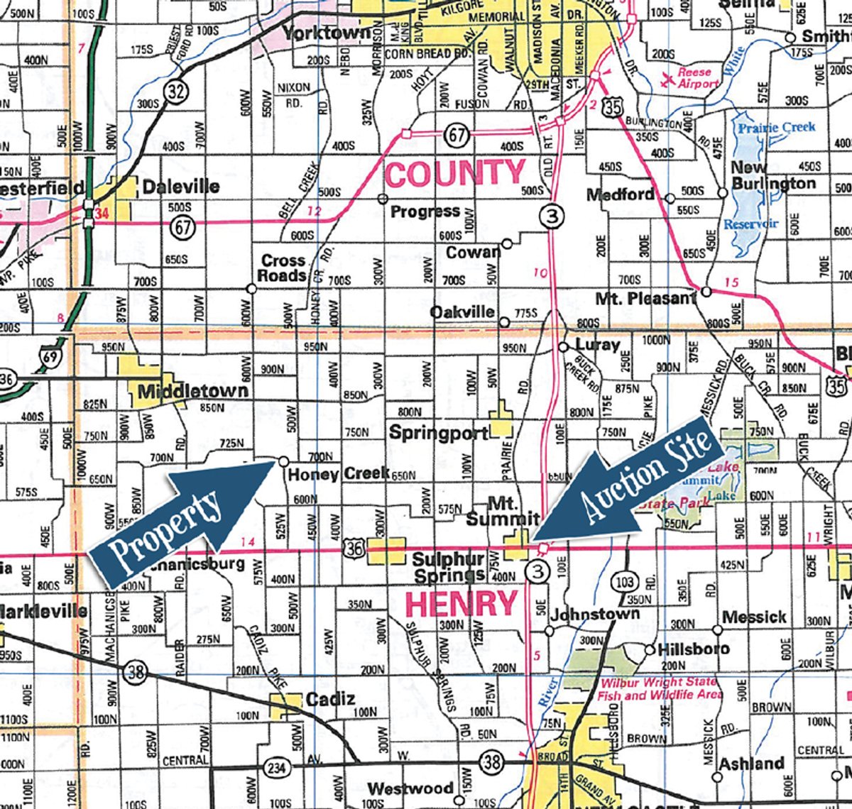 Area map - 42 Acres Offered in 3 Tracts