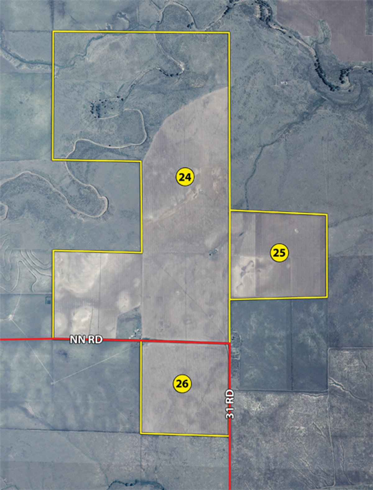 Tract map - Southeast Colorado Land Auction - 8,724 Acres in 26 Tracts