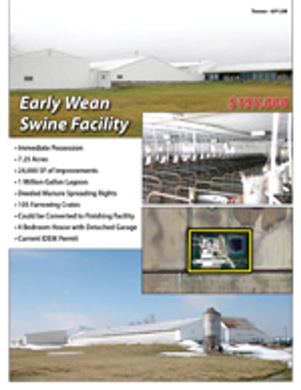 Listing brochure cover - 7.25 Acres - Swine Facility