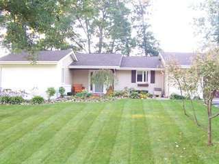 Beautiful 3 bedroom 2 bath home.  Includes attractive stone fireplace, open floor plan, newly remodeled bathroom, and custom hardwood kitchen cabinets.  All appliances stay other than (2) chest freezers in garage.  Over-sized garage.  

Wooded lot with beautiful landscaping.  Charming country setting in a great location.  Blacktop drive.   - Beautiful 3 Bedroom Home on Wooded Lot