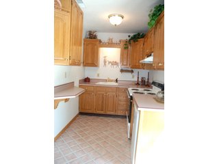 A very private setting with a unique view down the length of Shriner Lake.  Beautiful country setting with mature trees, great views of the lake from an elevated deck.  Road frontage on two sides!  Includes lovely orchard.  Great location close to Columbia City and Fort Wayne, - Lakefront Property on Shriner Lake
