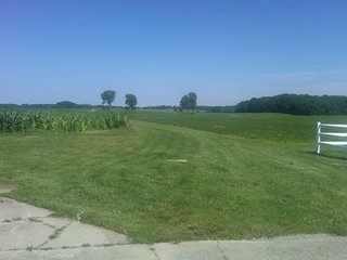 100 acres all cropland.  High quality soils.  
Estimated 1,568 ft. of frontage on Hwy 27.
22,500 traffic count/day.
City water and sewer - 3 phase electric (12" water line), (2 sewer locations).
Tax exchange opportunity.
Buyer to assume crop lease for 2010 at $13,260/year.
Pretty farmstead may be purchase separately.
Adjoining 4 acre exception is available.

  - 100 Acres Investment Cropland