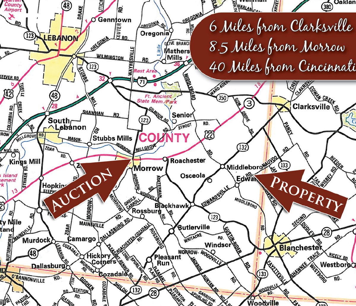 Area map - PRIME OHIO FARMLAND AUCTION - 100.8 Acres Offered in 3 Tracts