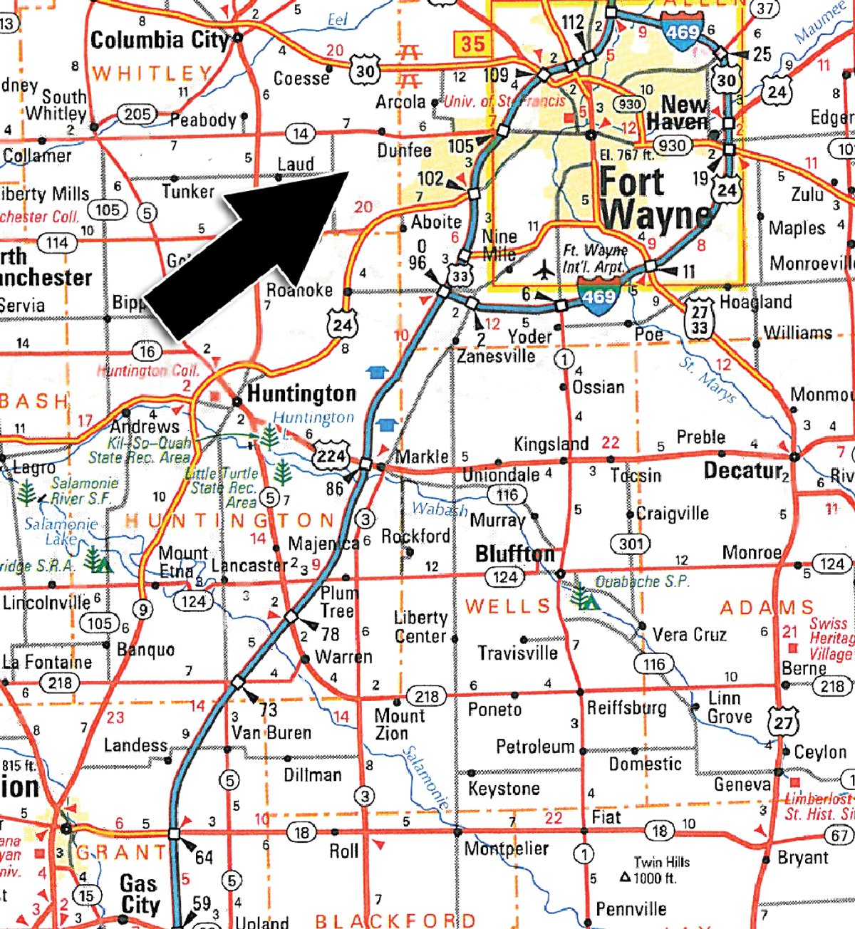 Area map - 235 Acres Offered in 7 Tracts