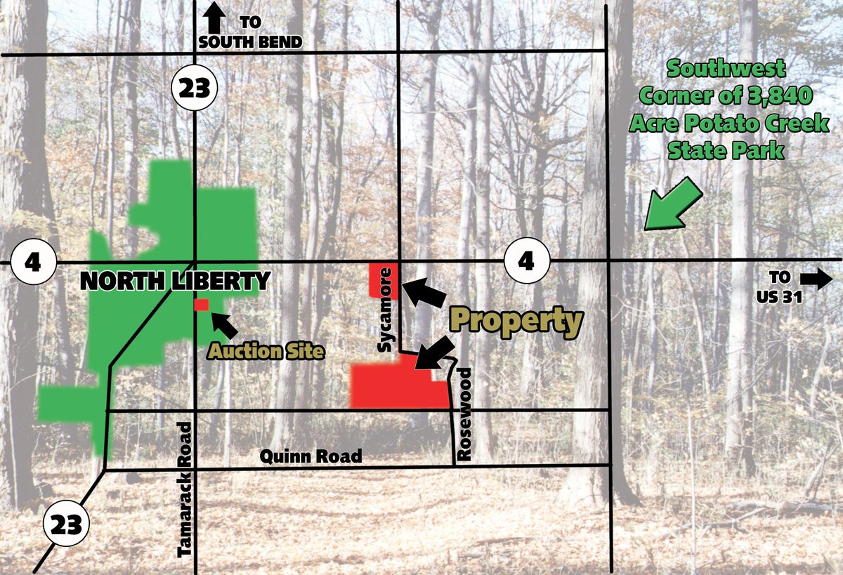 Area map - 64.4 Acres in 3 Tracts