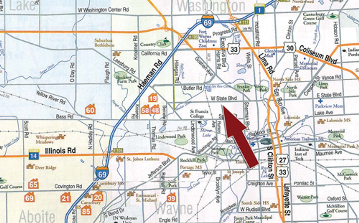 Area map - 3 Bedroom / 2 Bath Ranch - 1833 Rosemont Drive