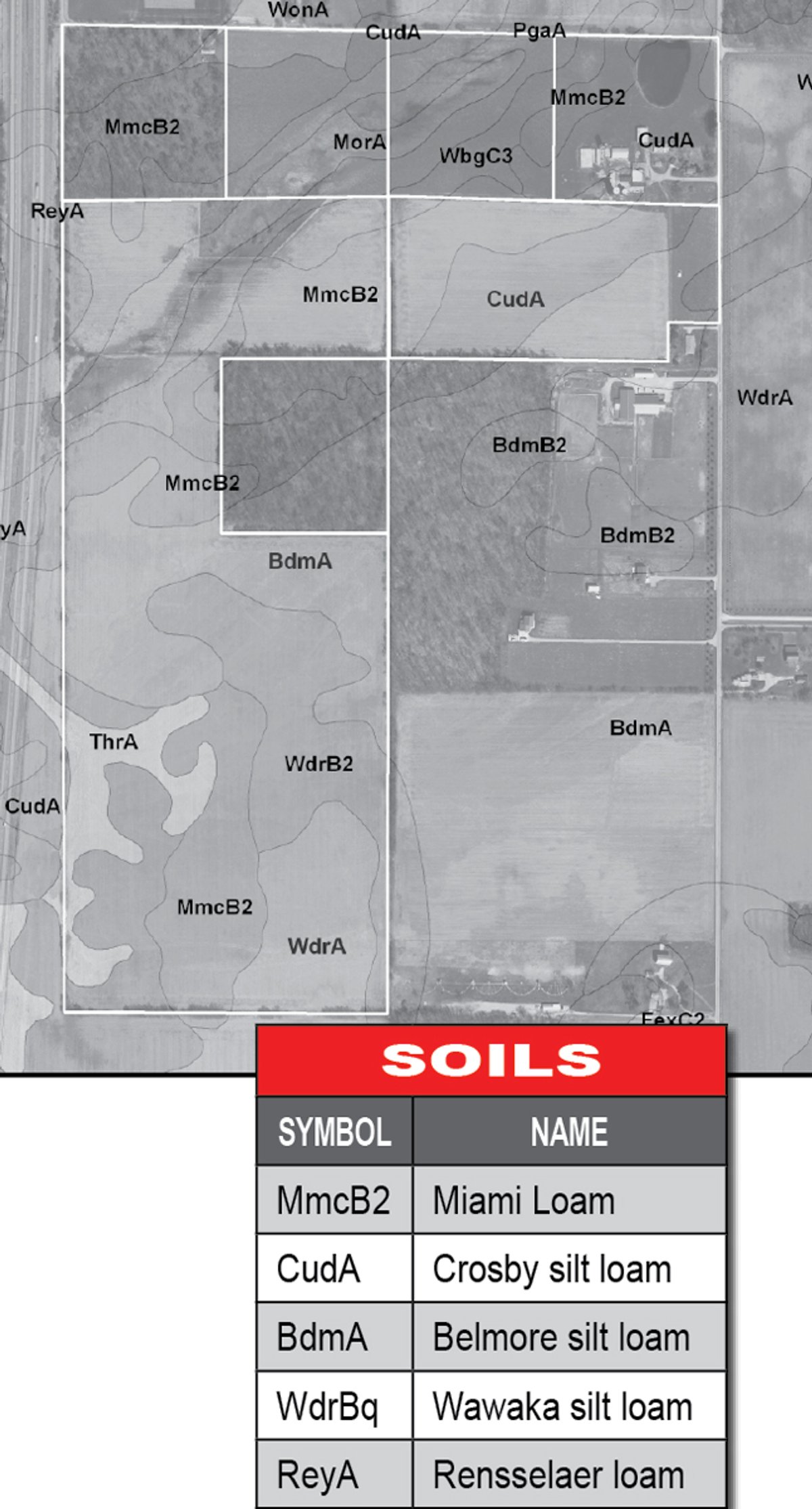 Soil map - 159 Acres Offered in 7 Tracts