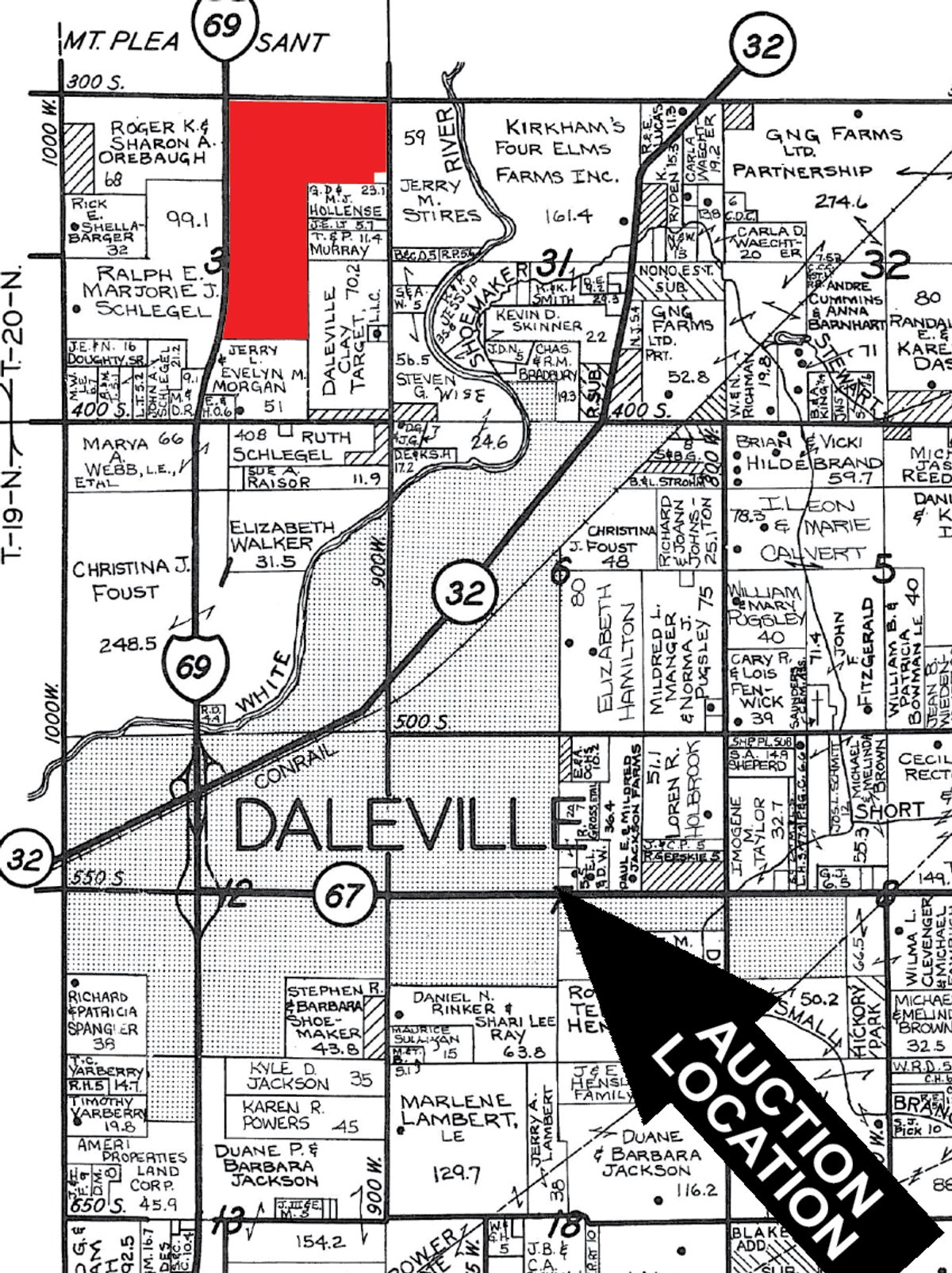 Plat map - 159 Acres Offered in 7 Tracts