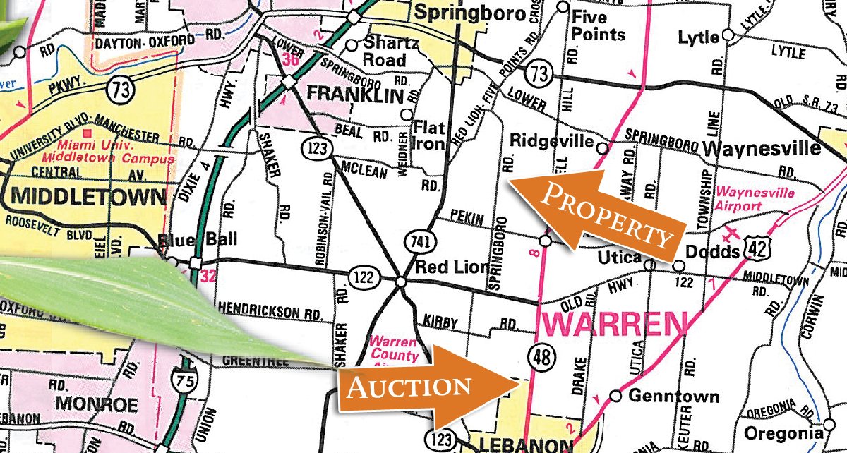 Area map - 87.6+/- Acres Offered in 4 Tracts