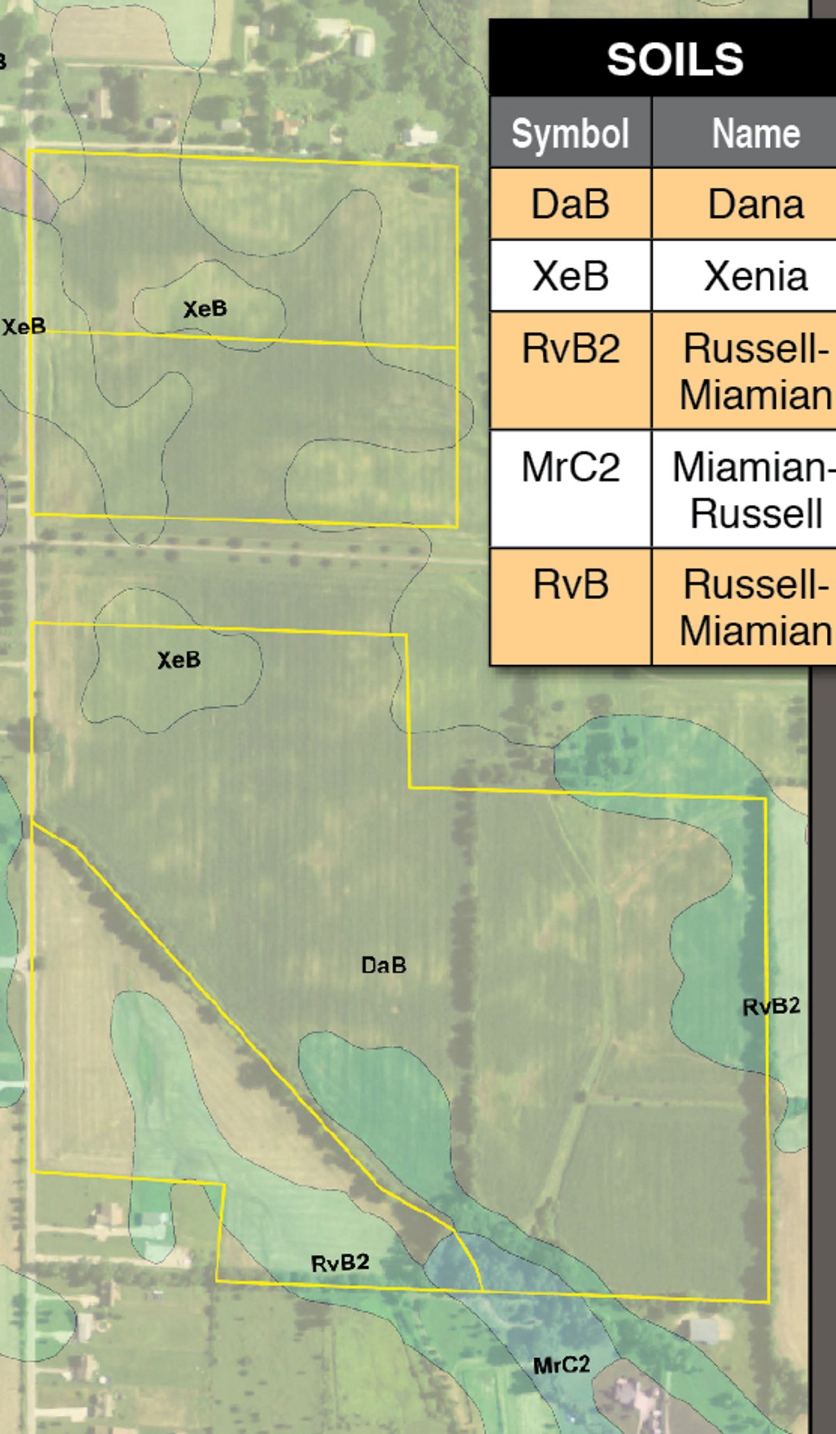Soil map - 87.6+/- Acres Offered in 4 Tracts