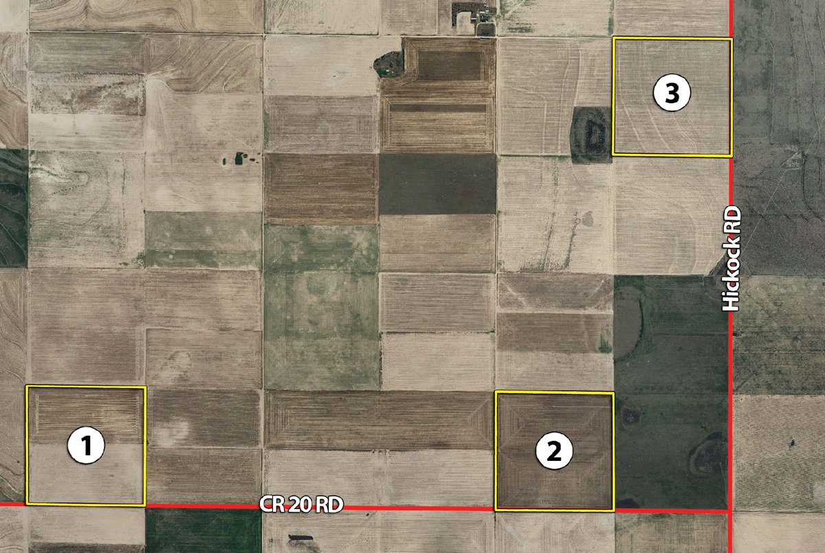 Tract map - Kansas Land Auction - 960 Acres - 7 Farms in 3 Counties