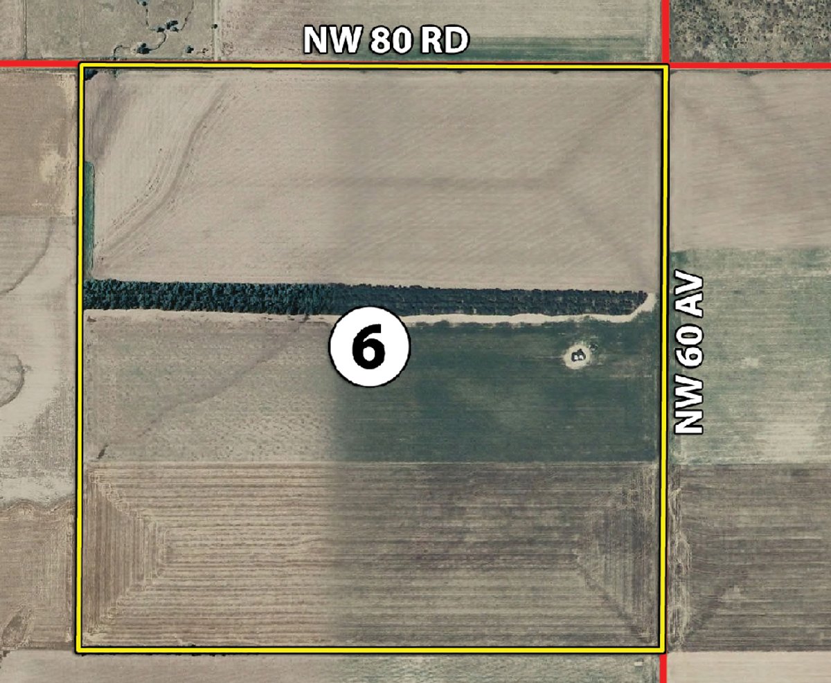 Tract map - Kansas Land Auction - 960 Acres - 7 Farms in 3 Counties