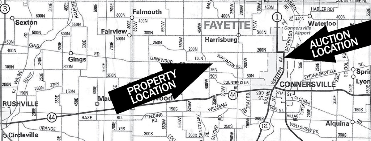 Area map - 92 Acres Offered in 3 Tracts