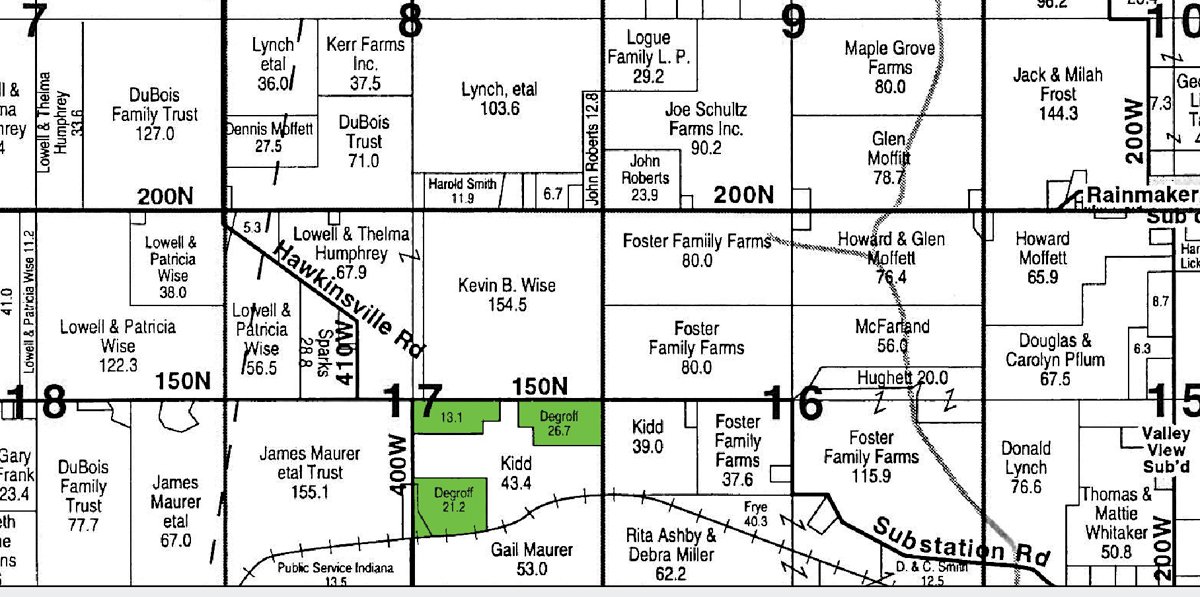 Plat map - 92 Acres Offered in 3 Tracts