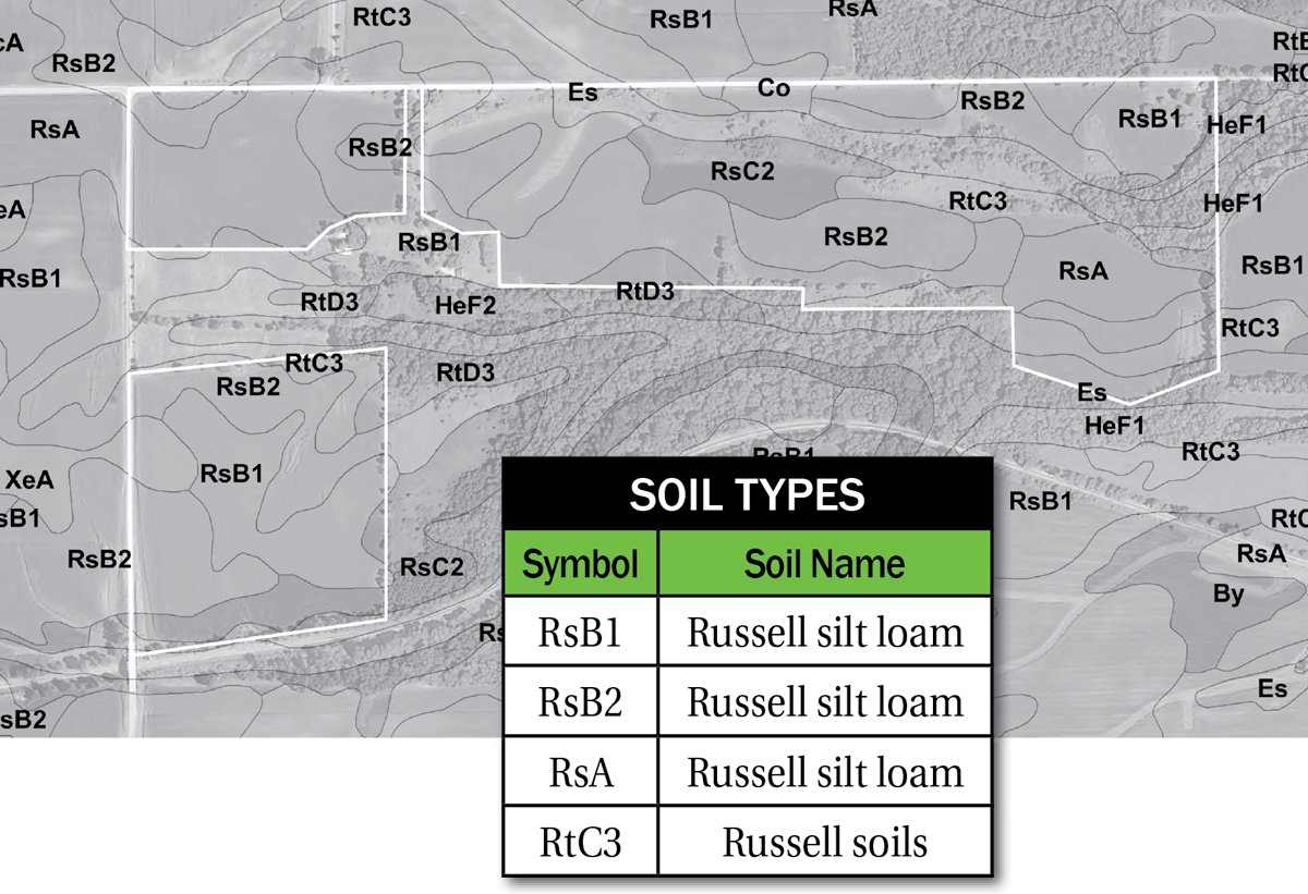 Soil map - 92 Acres Offered in 3 Tracts