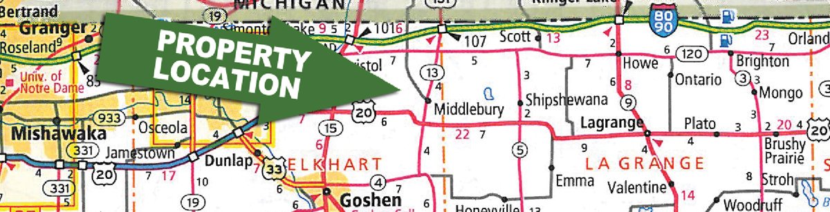 Area map - Real Estate Auction - 238 Acres Offered in 8 Tracts