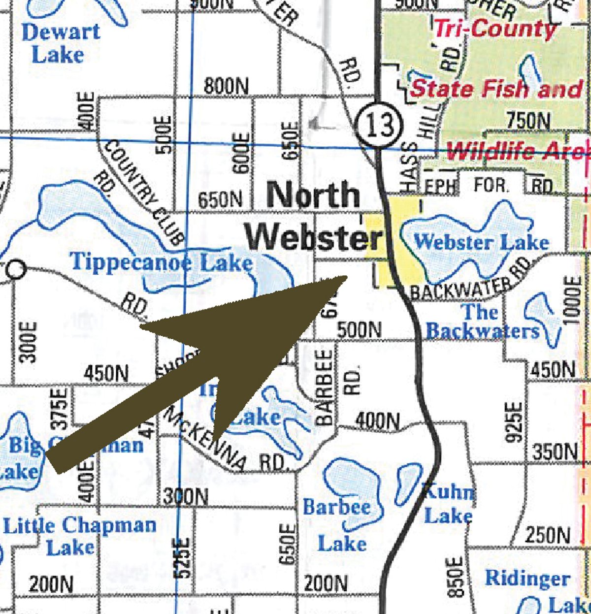 Area map - 66 Acres Offered in 3 Tracts