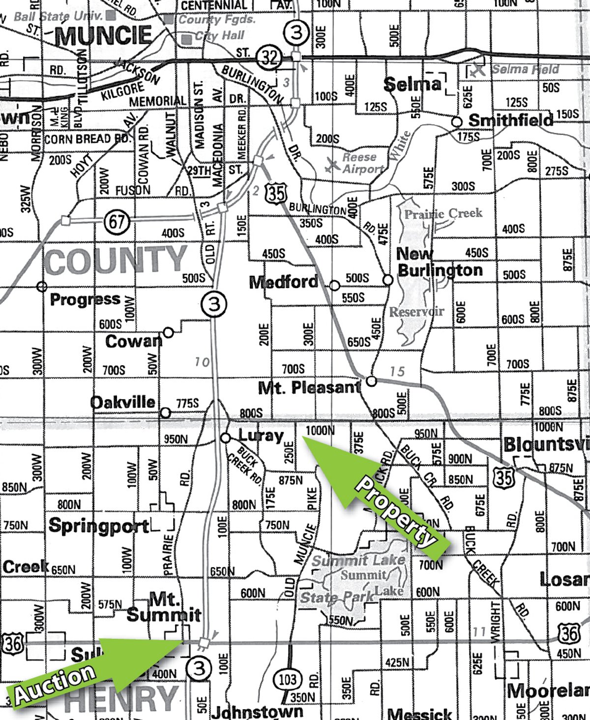 Area map - 71 Acres Offered in 2 Tracts
