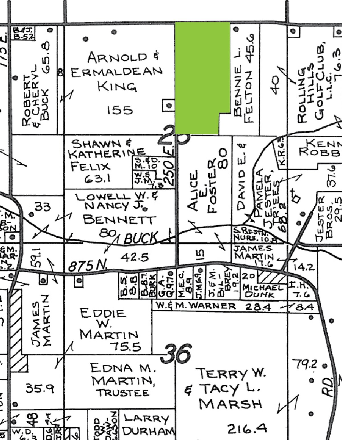 Plat map - 71 Acres Offered in 2 Tracts