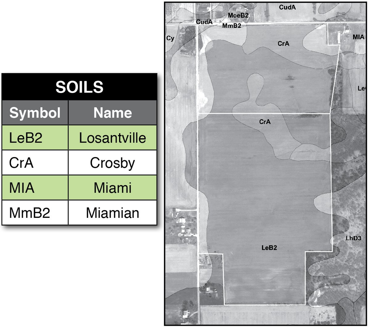 Soil map - 71 Acres Offered in 2 Tracts