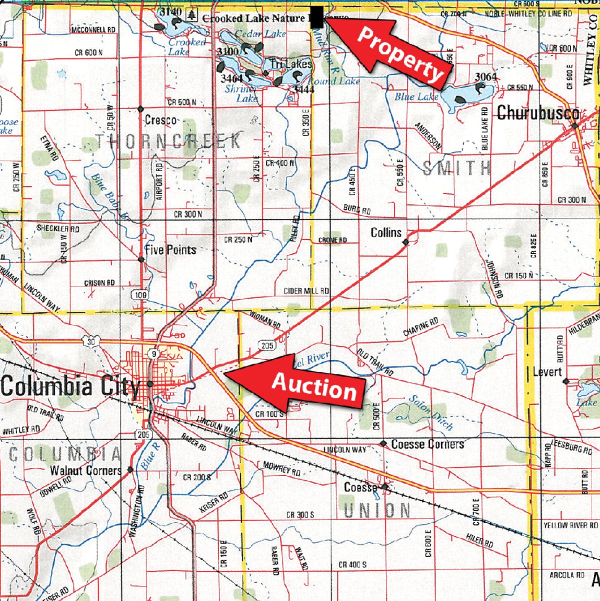 Area map - 71 Acres Offered in 3 Tracts - J.D. Egolf Estate