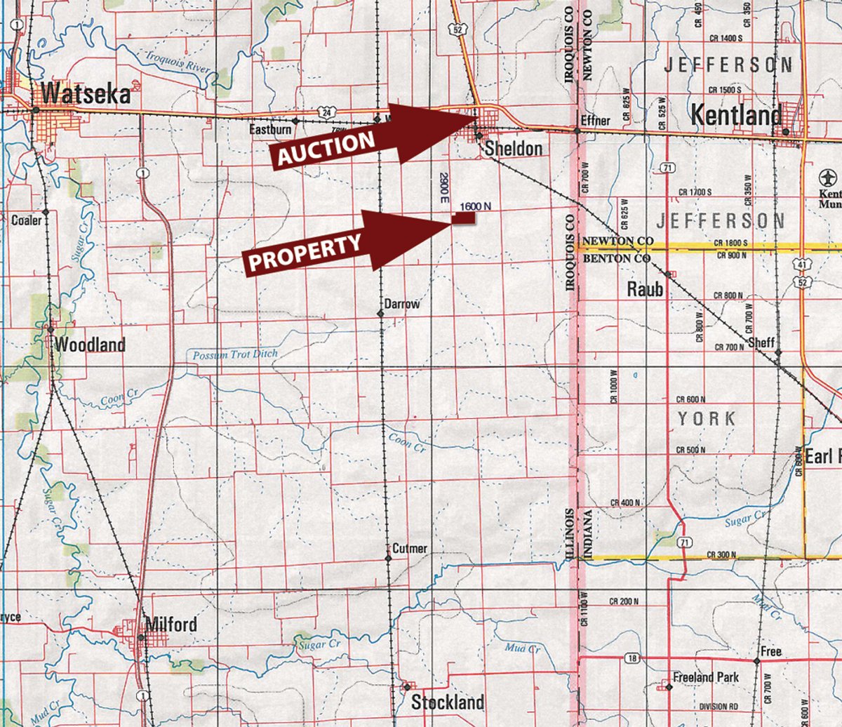 Area map - 77.58 Acres of Productive Tillable Land - Offered in 1 Tract