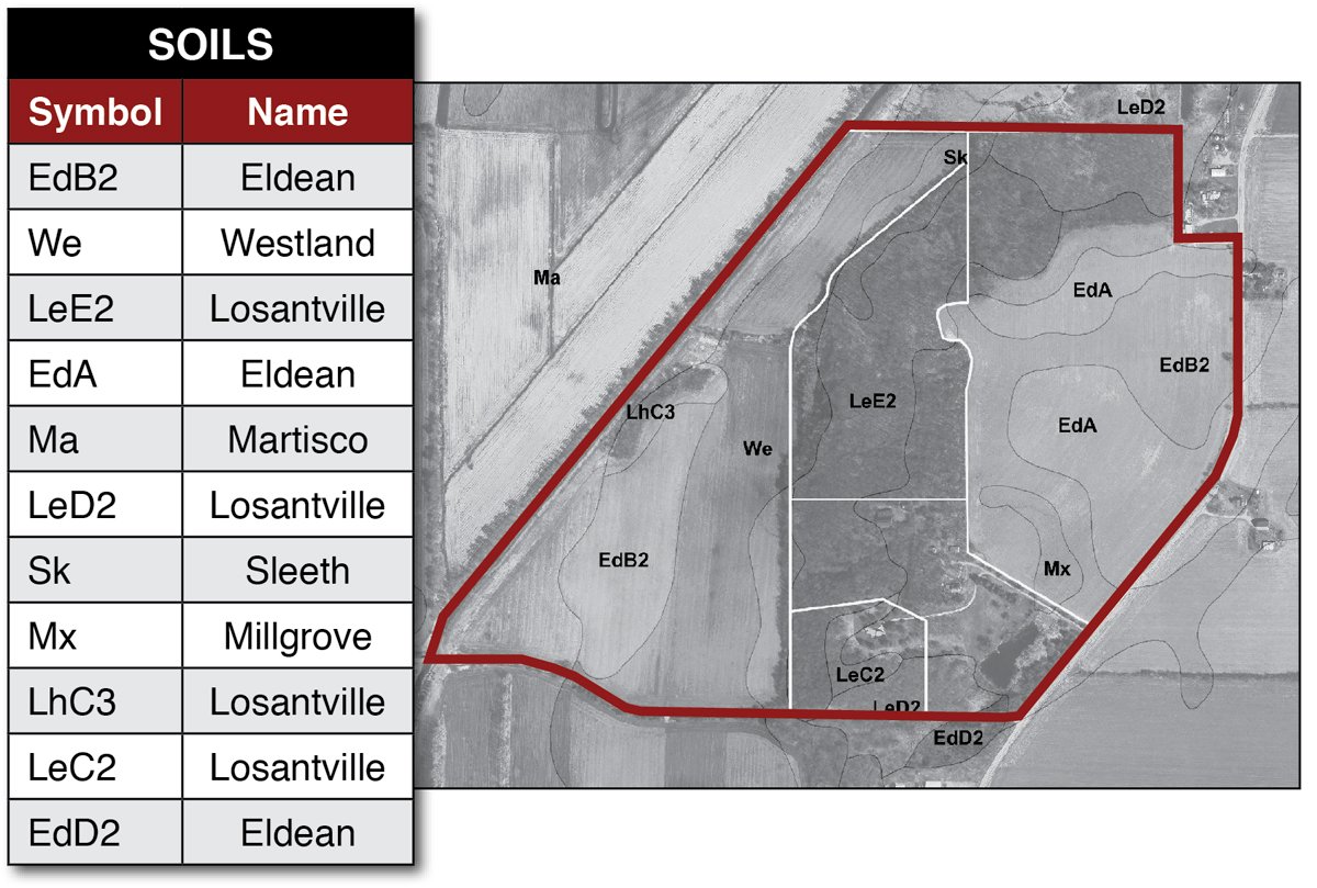 Soil map - 175+/- Acres in 5 Tracts