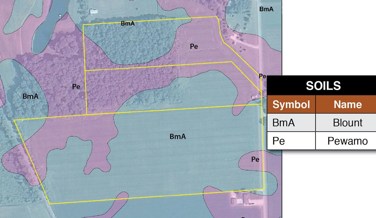 Soil map - 44 Acres Offered in 3 Tracts
