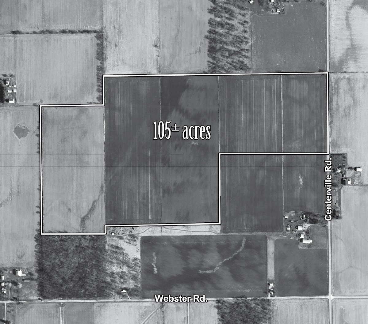 Tract map - AUCTION CANCELLED    105+/- Acres Offered in 1 Tract