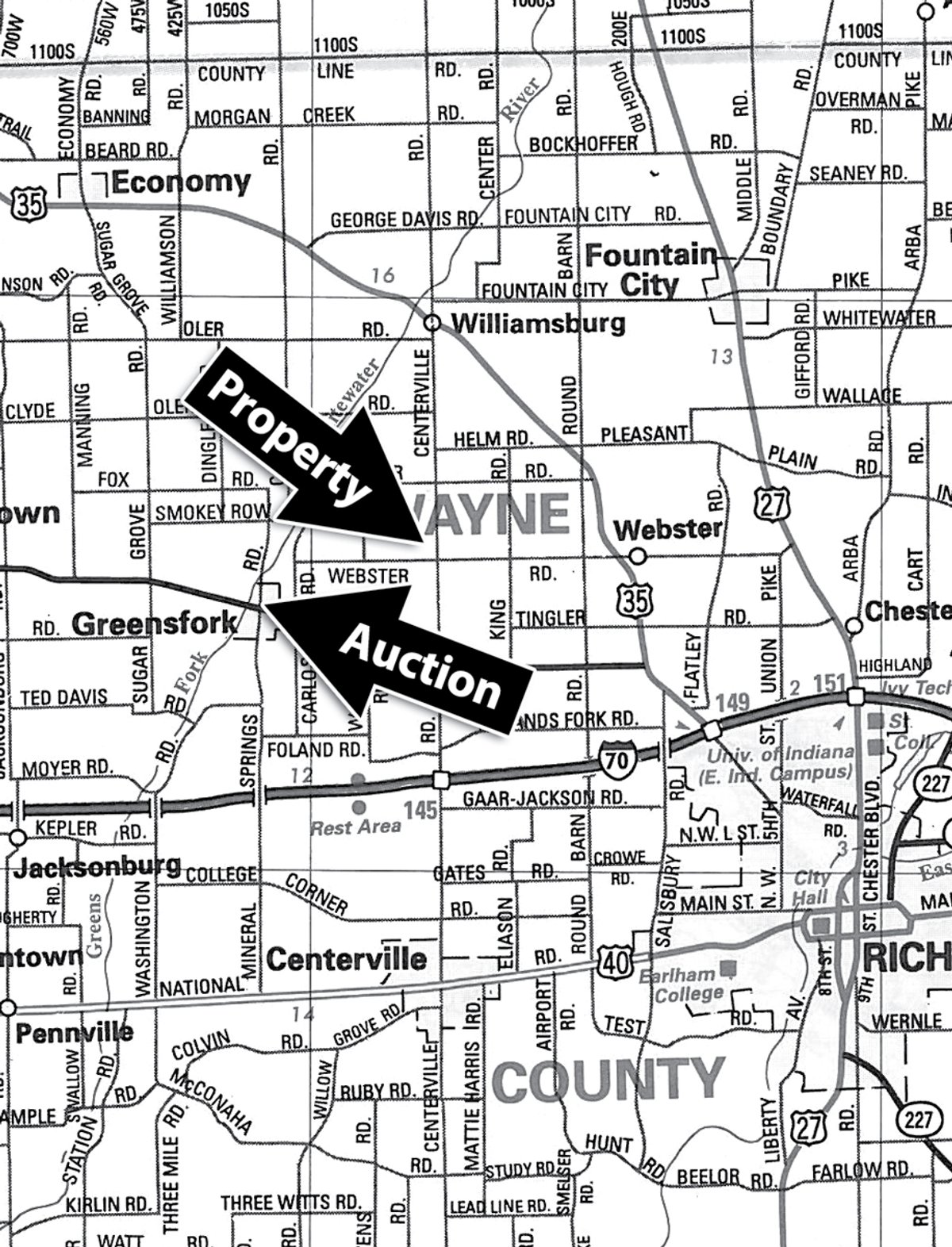 Area map - AUCTION CANCELLED    105+/- Acres Offered in 1 Tract