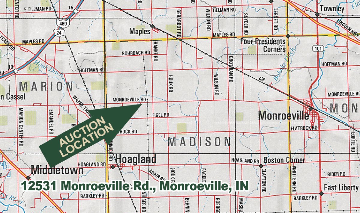 Area map - 5 Bedroom Country Home, Barn & Workshop on 3.6 Acres