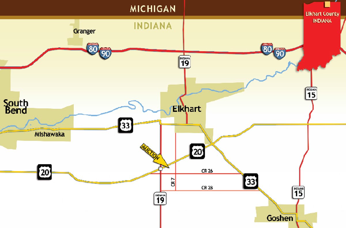 Area map - American Countryside Major Personal Property Auction