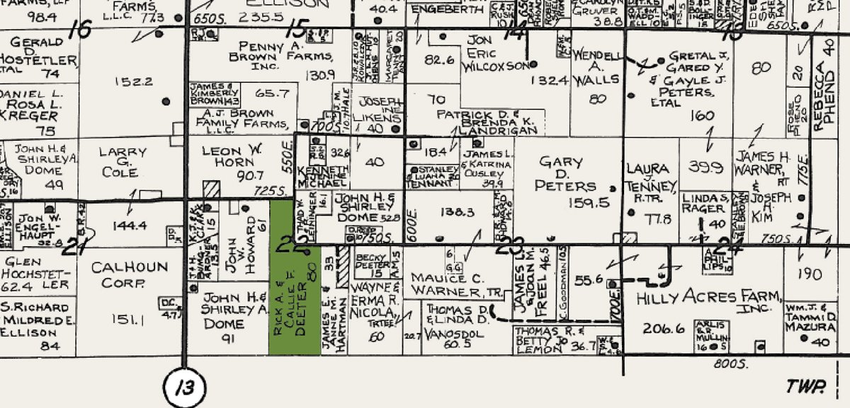 Plat map - 80 Acres Offered in 7 Tracts