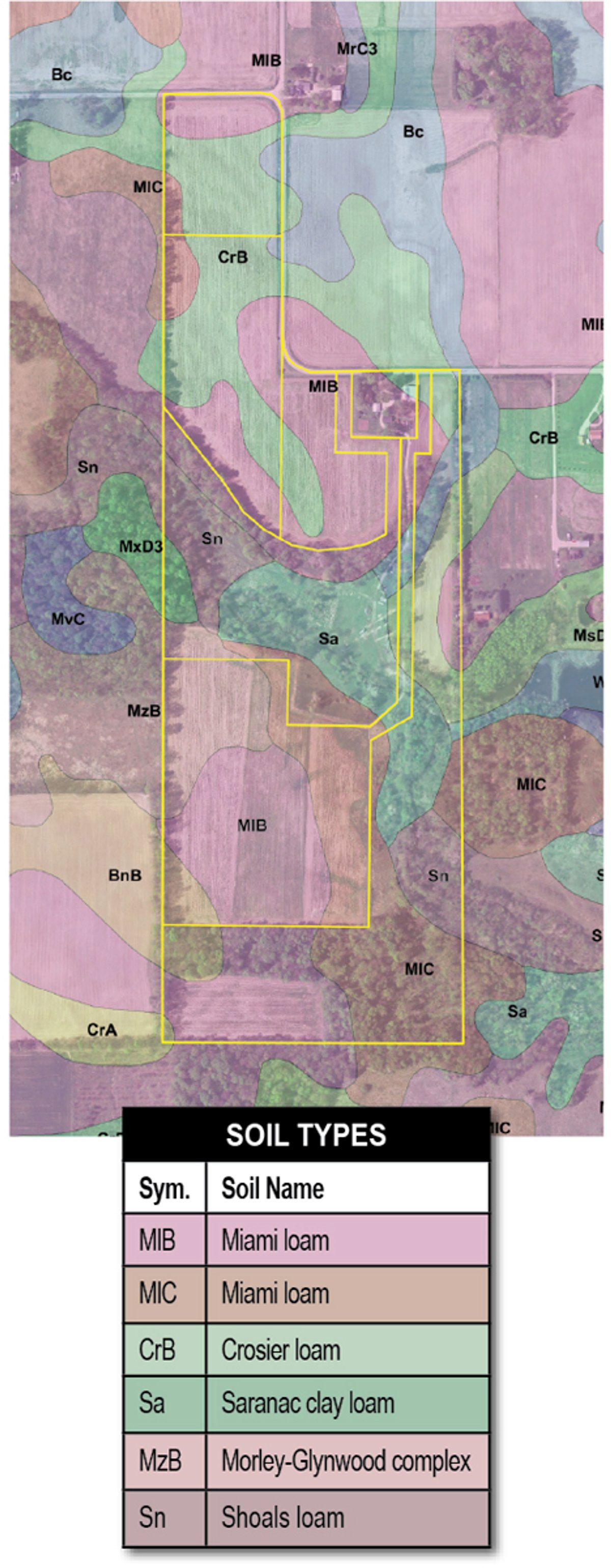 Soil map - 80 Acres Offered in 7 Tracts